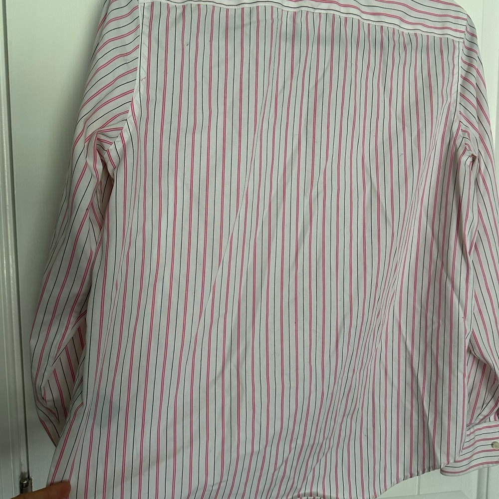 Lauren Ralph Lauren pink/ white button down, size M - Picture 6 of 6